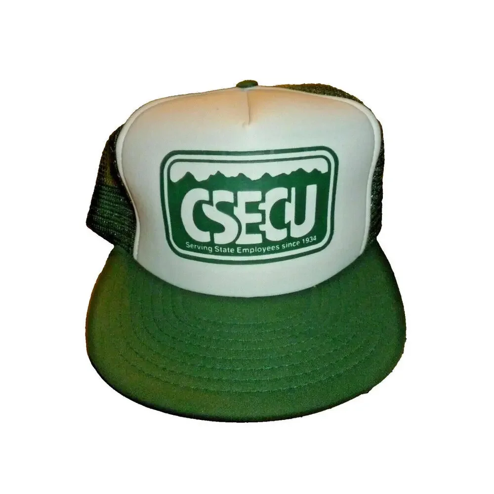 Vintage CSECU Retro‎ Snapback Hat Cap Trucker Mesh